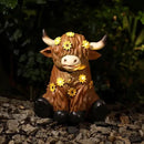 Highland Cow Decor, Highland Cow Gifts, Highland Cow Statue, Solar Garden Statue for Outside, Solar Garden Yard Patio Decor, Outdoor Statue for Garden, Yard, Gardening Gifts for Women, Mom by GreenHaven Gardens