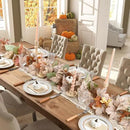 Lvydec Fall Maple Leaves Garland Decoration - 5.8ft Artificial Fall Foliage Garland with White Pumpkins Autumn Decor for Halloween Thanksgiving Home Table Decor (White) by CozyNest Decor