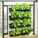 8 Pockets Vertical Planters,Wall Mounted Plastic Plant Grow Pots,Wall Pocket Planters for Indoor,Outdoor,Balcony,Garden Decoration,Green