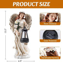 Solar Angel Outdoor Decor Garden Statues – 13.2 inches Angel Figurines Outdoor Sculptures with Solar Lantern for Outside Yard Art Patio Balcony Front Lawn Ornaments Gifts for Mom Grandma Women by GreenHaven Gardens