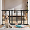 BABELIO Extra Wide Baby/Dog Gate, 29-55" Auto Clos for The House and Doorway, Safety Pressure Mounted Pet Door, NO Need Tools and Drilling, Black by TinyTreasures Baby Boutique