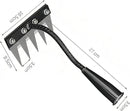 Gardenia Iron Weeding Rake, Iron Rake 2.0 for Gardening and Weeding, Detachable Double-Edged Blade Design Carbon Steel Heavy-Duty Weed Rakes,Hand Weed Puller Tools for Lawn Yard Garden Farm (5 teeths) by GreenHaven Gardens