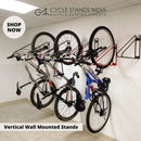 Bike Wall Mount Vertical Bike Hanger for Home Space Saving Rack Storage Mount for Garage or Home Bicycle Holder for Mountain Bikes Road Bikes Holds up to 77lbs Red,Pack of 2 by GreenHaven Gardens