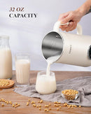 8 in 1 Nut Milk Maker Blender, 32oz Homemade Soy, Almond, Oat, Coconut, Plant Based and Non Dairy Beverages, Automatic Soybean Machine With Delay Start/Keep Warm/Boil Water, Cream by TinyTreasures Baby Boutique
