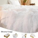 XeGe Luxury Faux Fur Throw Blanket, White Soft 50x60 Fluffy Blanket Throw, Shaggy Plush Decorative Couch Blanket, Cute Furry Throw Holidy Fuzzy Lap Blanket for Kids Women Men Teen Girls White by CozyNest Decor