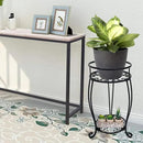 CASIMR 2 Tier Plant Stand, 19.2 inch Tall Metal Potted Holder Rack,Indoor Outdoor Multiple Flower Pot Shelf Rustproof Iron Garden Container for Garden Patio Living Room Corner Balcony, Black by GreenHaven Gardens