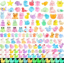 131pcs Luminous Mini Resin Animals, Glow in The Dark Tiny Small Little Animal Ducks Figures to Hide Miniature Figurines for Dollhouse Garden Micro Landscape Aquarium Decorations DIY Crafts by GreenHaven Gardens