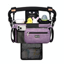 TOPDesign Universal Baby Stroller Organizer, Stroller Caddy with Detachable Mesh Bag & Heightened Insulated Cup Holders & Non-Slip Secure Hooks Accessories, Fits Most Strollers (Purple) by TinyTreasures Baby Boutique