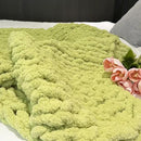 Chunky Knit Blanket Throw 48"x71", Chenille Throw Blankets, Handmade Warm & Cozy Blanket Couch Bed Home Decor, Soft Breathable Banket, Christmas for Couch Bed Sofa Best Gift (Green) by CozyNest Decor