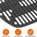 Cast Iron Cooking Grates for Weber Traveler Portable 9010001 9020001 9030001 9013001 Grills, Grill Grate Replacement Parts for Weber Traveler Portable Gas Grill Stealth Edition, 2 Pack by GreenHaven Gardens