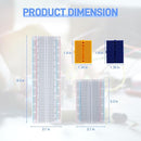 276Pcs Breadboard Jumper Wires Kit, 2Pcs 830 Breadboards + 2Pcs 400 Breadboards + 2Pcs Color-Coded 170 Breadboards + 140Pcs U-Shape Jumpers and 2x65Pcs Flexible Wires for Arduino, Raspberry Pi, STEM by TinyTreasures Baby Boutique