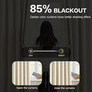 KEQIAOSUOCAI Blackout Sliding Glass Door Curtains 2 Panels Set,80 Inch Wide Room Divider Room Darkening Window Treatment Soundproof Track for Bedroom/Living Room 80 x 84 Inches Long, Cream Beige by TinyTreasures Baby Boutique