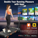7.8MPH Incline Treadmill for Home, Walking Pad with Handle Bar, Under Desk Compact Treadmill with 350 Lbs Capacity, LED Display & APP, Remote Control, 3.0HP by CozyNest Decor