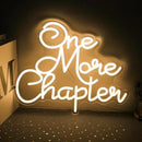One More Chapter Neon Sign Read Books Neon Light Warm White Letter LED Signs for Wall Read Neon Lights Signs for Bedroom Study Reading Room Library Bookstore Classroom Decor Bookish Gifts by CozyNest Decor