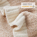 Snuggle Sac Heather Beige Throw Blankets Luxurious Microfiber Fabric, Reversible Super Soft Throws Warm Cozy Knit Fuzzy Plush Throw Blanket for Couch, Bed, Sofa, Camping, Beige,50x60 inches by TinyTreasures Baby Boutique