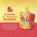 BioSwiss Bandages, Assorted Size Gradient Print Self Adhesive Bandage, Latex Free Sterile Wound Care, First Aid Kit Supplies for Kids and Adults, 60 Count by TinyTreasures Baby Boutique