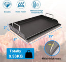 Uniflasy Nonstick Griddle for Gas Grill, Cast Iron Griddle for Outdoor Gas & Charcoal Grills, 25" x16" Nonstick Coating FlatTop Insert Cooking Pan for Weber Charbroil Camp Chef Grill by GreenHaven Gardens