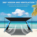 Gorich Beach Tent with Canopy - Easy Setup 3-4/5-6/7-8 Person Portable Sun Shelter, UPF 50+ UV Protection Sun Shade, Lightweight & Compact Beach Cabana for Family Travel by TinyTreasures Baby Boutique