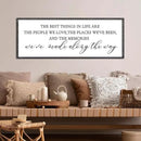 The Best Things in Life Wall Decor Sign 40 x 15 Inch Memories Inspirational Quotes Wood Framed Family Entryway Living Room Home Wall Art for Farmhouse Bedroom Room (Black) by CozyNest Decor