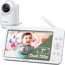bonoch MegaView Baby Monitor with Camera and Audio, 7" 720P HD Video Baby Monitor No WiFi, 6000mAh Battery, VOX Mode, Auto Night Vision, Hack Proof, Remote PTZ, Baby Camera Monitor by TinyTreasures Baby Boutique
