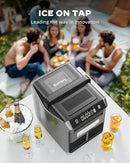 Silonn Battery-Powered Ice Maker with 4-Power, RV Ice Maker Countertop 12V/24V Car Charger 100-240V AC Solar-Ready, Portable Ice Machine 9 Cubes/6 Mins 22lbs/Day Auto-Clean for Camping RV Home Outdoor by CozyNest Decor