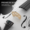 4/4 Beginner Violin Kit for Adults, Complete Full Size Violin Set with Portable Case, Bow, Rosin, White by TinyTreasures Baby Boutique