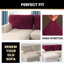 PrinceDeco Velvet Cushion Covers for Sectional Couch, 3 Back Cushion, Burgundy by CozyNest Decor