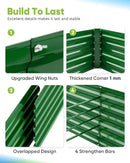 Quictent Galvanized Raised Garden Bed 8x4x2 Ft Tall Metal Planter Box for Vegetables Outdoor Bottomless for Backyard, 2 Tomato Cages Included, 22.04" Deep (Green) by GreenHaven Gardens