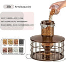Upgraded Squirrel Proof Bird Feeders, 3Lbs Capacity Caged Bird Feeder, Innovative DIY Starling-Proof, Flexible Adjustment of Grille Size, Caged Seed Tube Feeders Outside Hanging(Copper) by CozyNest Decor