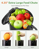 Juicer Machines, ECOSELF 4.35" Large Feed Chute for Family Needs, Professional Hands Free Cold Press Juicer For Whole Fruits & Vegetables, Self Feeding for Juice Extractor Machine, Easy to Clean by CozyNest Decor