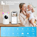 1080P Pan/Tilt Security Camera for Baby Monitor, 2.4G WiFi Pet Camera with Motion Detection, Night Vision, 2-Way Talk, RGB Night Lights, Lullabies, TF/Cloud Storage, Works with Alexa & Google Home by TinyTreasures Baby Boutique