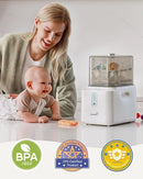 GROWNSY 3 Layers Large Capacity Bottle Sterilizer and Dryer, 45% Faster Electric Steam Sterilization, Universal Bottle Sterilizer for Baby Bottles, Breast Pump Parts, Glass & Plastic, Compact Design by TinyTreasures Baby Boutique
