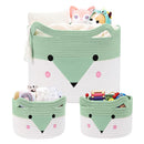 Large Baby Basket Toy Storage 3 Pack, (20"x13.8") Woven Baby Laundry Basket, Stuffed Animal Storage. by TinyTreasures Baby Boutique