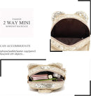 KL928 Girls Bowknot Polka Dot Cute Mini Backpack Small Daypacks Convertible Shoulder Bag Purse for Women by TinyTreasures Baby Boutique