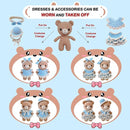 LoopMap Crochet Kit for Beginners, DIY Amigurumi Bear with Removable Dress & Accessories, Step-by-Step Video Tutorials Extra Yarn Crochet Tools, Handmade Gift for Kids & Adults (Bear-Blue) by TinyTreasures Baby Boutique