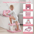 Potty Training Seat, Toddler Toilet Seat for Kids Boys Girls, 2 in 1 Potty Training Toilet for Kids, Splash Guard Anti-Slip Pad Step Stool, Adjust High Potty Chair for Toddler Kid Boys Girls by TinyTreasures Baby Boutique