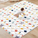 Odorless Premium Foam Baby Play Mat 79" x 71", Soft Microfiber Fabric Crawling Mat for Floor- Comfortable and Hypoallergenic, Non-Slip Cushioned Floor Playpen mat for Infants,Babies,Toddlers by TinyTreasures Baby Boutique