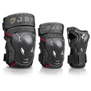 JBM Kids Child 3-8 Years Bike Knee Pads and Elbow Pads with Wrist Guards Protective Gear Set for Biking, Riding, Cycling Scooter, Skateboard by TinyTreasures Baby Boutique