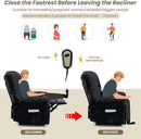 Oversized Power Recliner Chair 350lb with Hidable Cup Holders, Extra Wide Large Big Electric Recliner Chair with Lumbar Support Pillow Nursery Chair Living Room (Power, Black) by CozyNest Decor