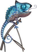 Tooarts Metal Chameleon Sculpture Wild Animal Figurine Indoor Outdoor Decoration Yard Statue for Home and Fairy Garden Decor by GreenHaven Gardens