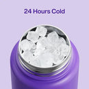 Insulated Water Bottle with Straw Stainless Steel Water Bottle, Leak-Proof, BPA-Free, Double Wall Vacuum Keeps Cold for 24 Hours for Sports, Travel, School (32 oz, Violet) by CozyNest Decor