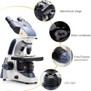 SWIFT SW380B Binocular Compound Microscope,40X-2500X with 1.3MP Camera,100pcs Microscope Slides,Microscope Kit for Students School Lab by TinyTreasures Baby Boutique