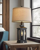 23.75" Retro Farmhouse Black Table Lamp for Living Room Bedroom Nightstand Single Pack Touch Control Bedside Nightlight Vintage Modern Lamp with USB C+A Ports and 2 Light Sources by CozyNest Decor