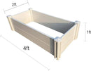 4' x 2' Vinyl Raised Garden Bed Screwless Planter Box for Gardening, Whelping Pen and More by GreenHaven Gardens