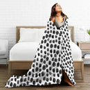 HGOD DESIGNS Watercolor Polka Dot Flannel Fleece Bed Blanket Throw Blanket Lightweight Cozy Plush Blanket for Bedroom Living Rooms Sofa Couch 50"x60" by CozyNest Decor