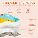 Baby Play Mat - Thicken 71x59 Inch Soft Foam Crawling Mat for Playpen & Floor, Non-Slip Waterproof Playmats for Infants & Toddlers, Portable Foldable & Machine Washable, Ocean World by TinyTreasures Baby Boutique