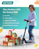 Gotrax K03 Kick Scooter for Kids, 5" LED RGB Lighted Wheels, 4.6 Lbs Lightweight and One-Click Detachable Design, Height Adjustable Handlebars, Anti-Slip Deck and Max Load 110 Lbs for Boy&Girl Age 3+ by TinyTreasures Baby Boutique