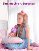Amazmic Toys for Girls, Kids Karaoke Microphone Toddler Microphone for Kids with Lights, Birthday Gift for Girls, Boys Toy Age 3 4 5 6 7 8 9 10-14+(Pinkcolor) by TinyTreasures Baby Boutique