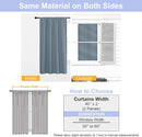 Simplebrand Ava Stone Blue Blackout Curtains for Bedroom 84 Inch Length 2 Panels Set, Solid Thermal Insulated Privacy Living Room Window Treatment Curtains Blackout Drapes, W40 x L84 Inch, Stone Blue by TinyTreasures Baby Boutique