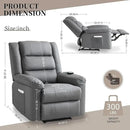 Recliner Chair with Massage & Heat, 8 Vibration Points, 5 Modes, 115-165° Reclining, Manual Recliner for Adults, Timer & Intensity Control, Faux Leather Massage Chair with Side Pocket for Living Room by CozyNest Decor